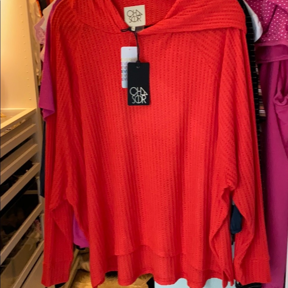 NWT adorable orange waffle shirt from evereve